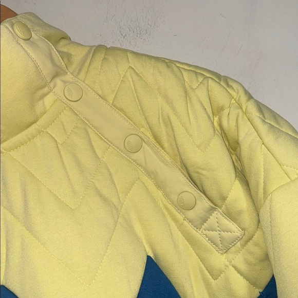 Free People Pullover NEW Zig Zag Dandelion Combo medium quilted toggle - Picture 7 of 9